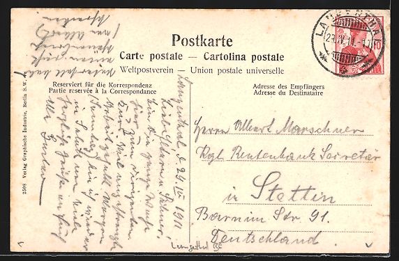 Cartoline postali: Langenthal, Strassenpartie vorm Hotel B – Usato da Berlin venduto da bartko-reher 1