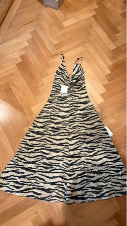 Ganni Kleid, Grösse 34, Zebra-Muster, Sommer Kleid, Neu