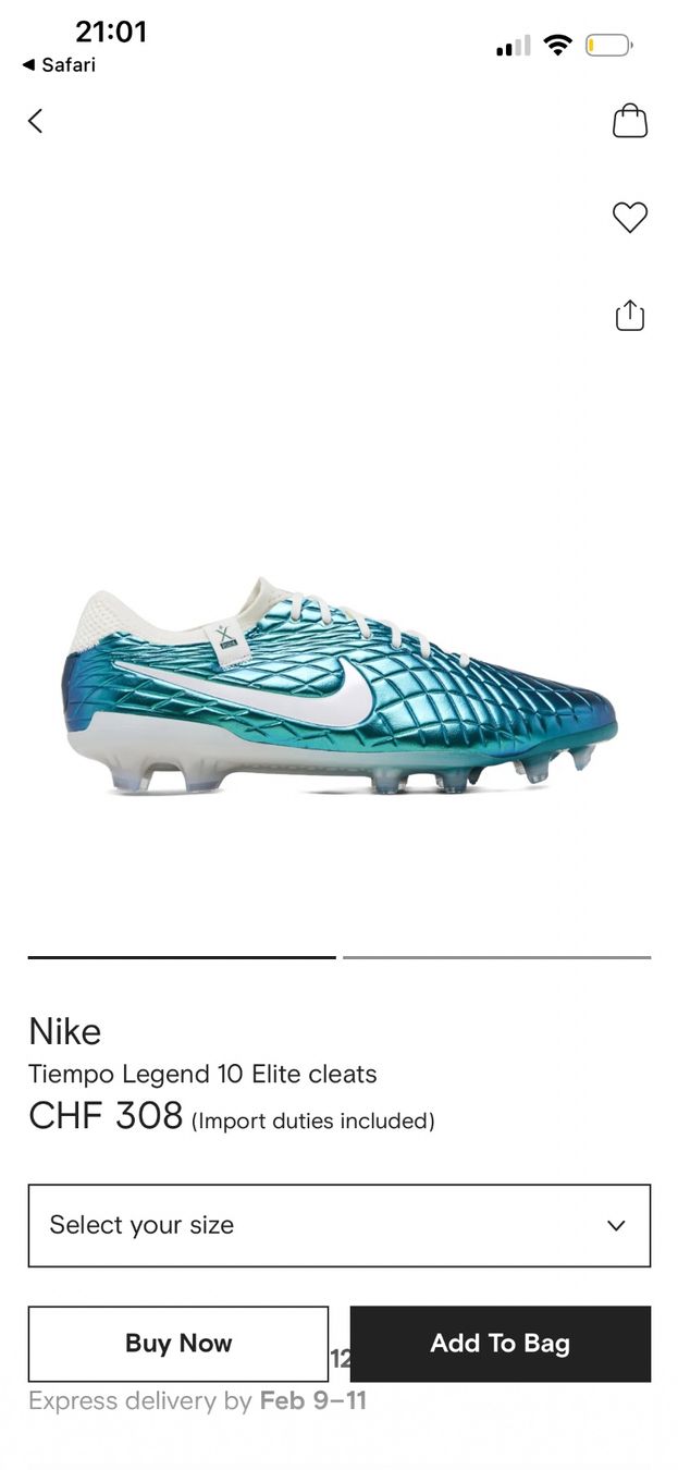 Herrenschuhe: Nike Tiempo Legend 10 Elite 40.5 – Neu (gemäss Beschreibung) aus Lengnau BE von CeRi17 5