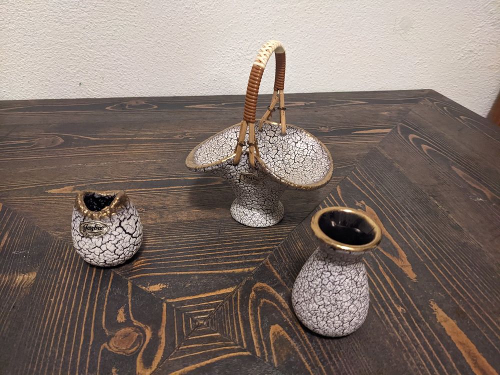Jasba Cortina Keramik Miniaturen Mini Vasen 3er Set Vintage Kaufen
