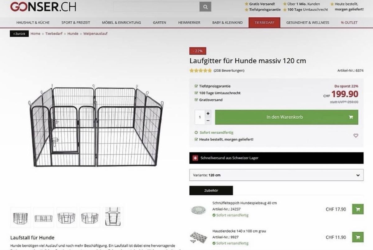 Box & Barriere di sicurezza: Laufgitter – Nuovo (secondo la descrizione) da Zürich venduto da badaha