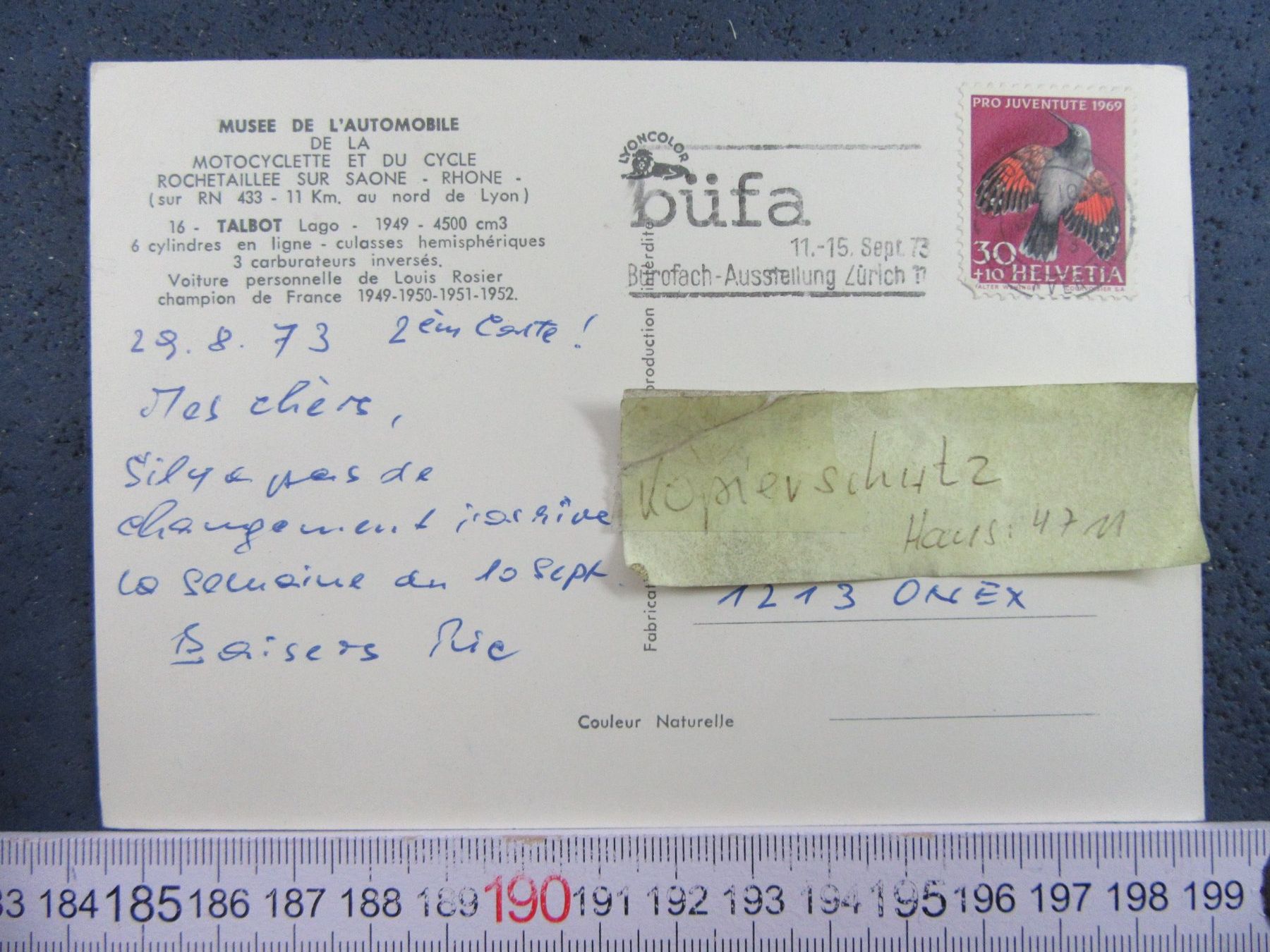 Cartoline postali: AUTO-RACING AK OLDTIMER TALBOT LAGO 1949 – Usato da Ettingen venduto da Hausi4711 1