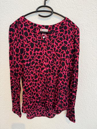 Street One Shirt Bluse Pink Leo Gr. 34 / XS / S