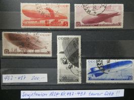 Sowjetunion 1934 Nr. 483-487 gestempelt