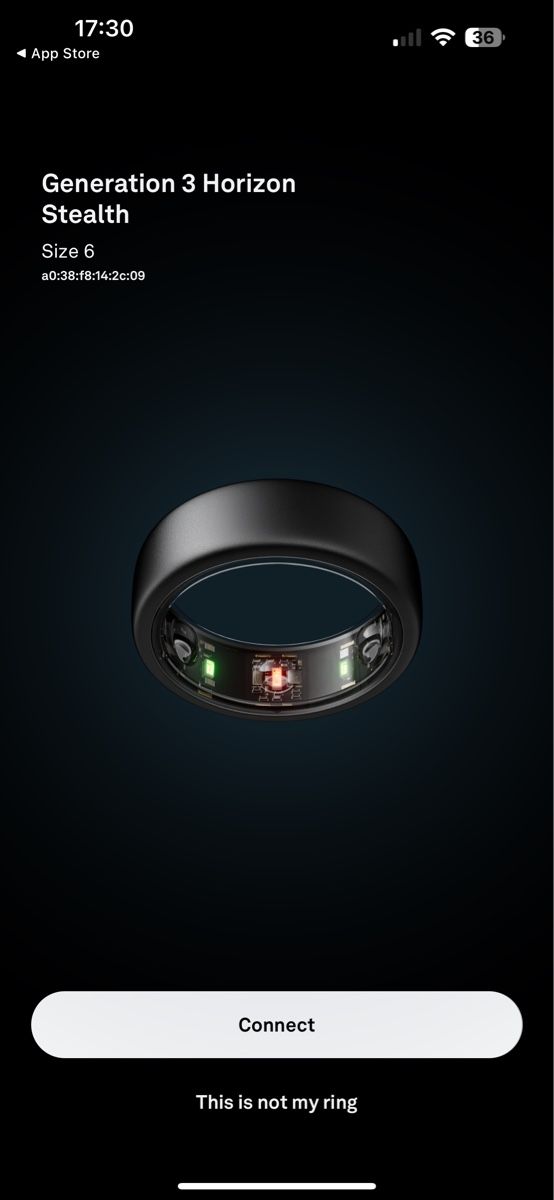 Oura Anelli: Oura Horizon Gen 3 (Size 6, Stealth) – Usato da Zug venduto da cvTrex