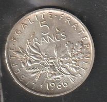 5 Francs France Argent 1966