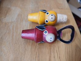 Wooden Bottle Stopper and Opener - Fun Kitchen!