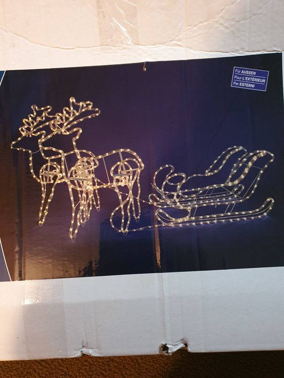 Weihnachtsbeleuchtung Rentiere mit Schlitten Kaufen auf Ricardo