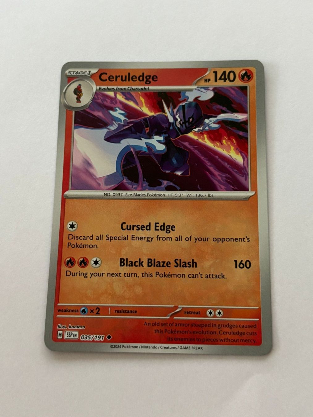 Pokémon Sammelbilder & Trading cards: Pokemon-Karte Ceruledge 035/191 – Gebraucht aus Herisau von Seyashop1