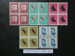 PJ 1953 Viererblöcke postfrisch **