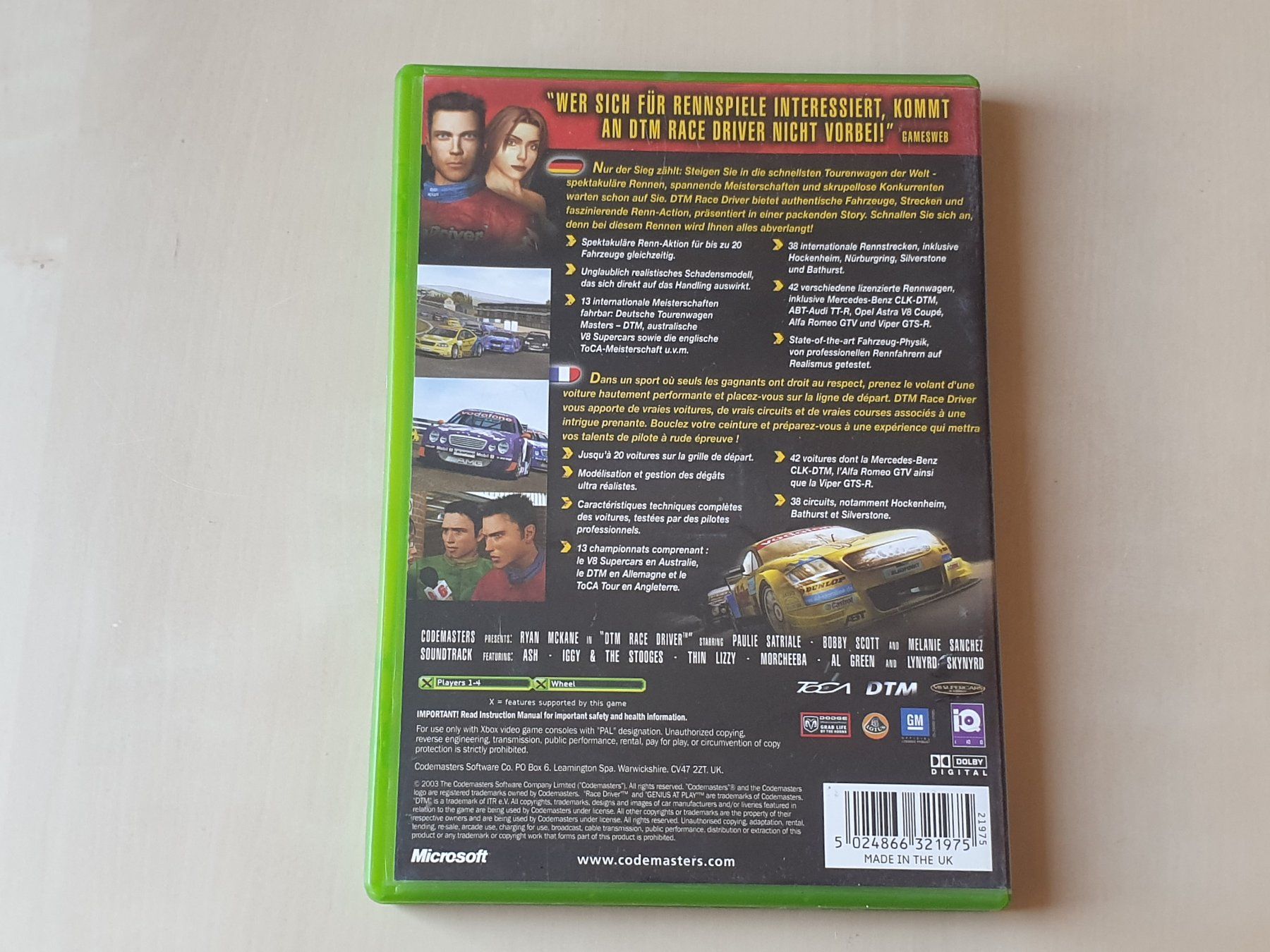 Microsoft Giochi: DTM Race Driver – Usato da Stansstad venduto da collectorsshop 1
