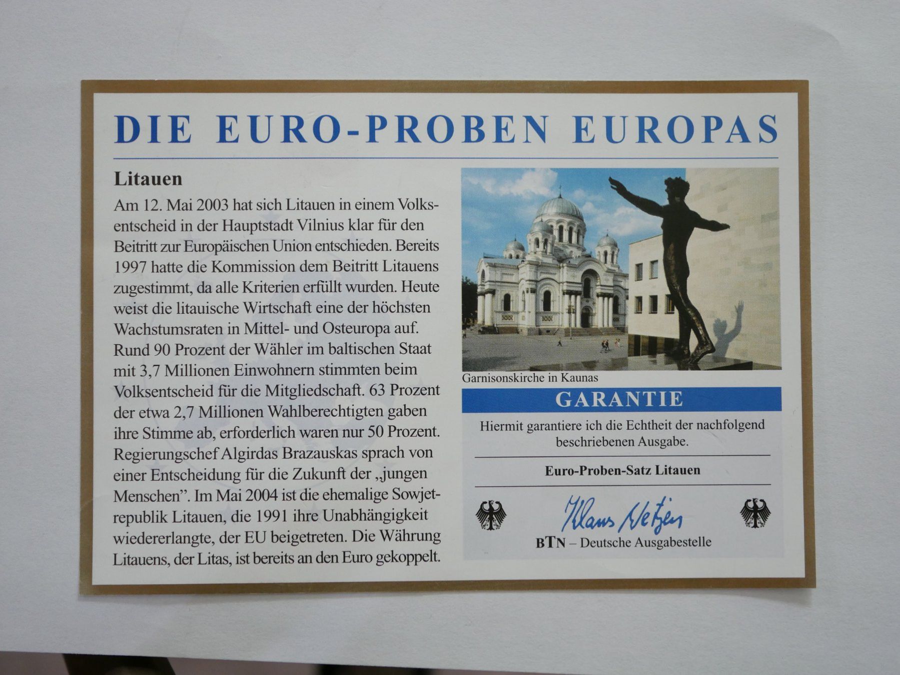 Tutti le monete: Euro Probe Litauen 2006 ***TOP*** – Nuovo e nell'imballaggio originale da Kreuzlingen venduto da Samson01 2