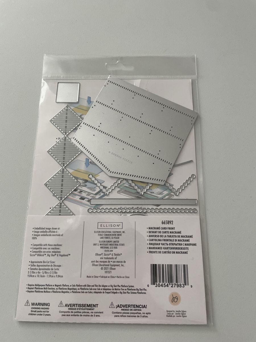 Sizzix Schablonen: Stanzschablone Sizzix Thinlits Macrame Wanddeko 9 Stanzforme – Neu und originalverpackt aus Menziken von FS-Creativity 1