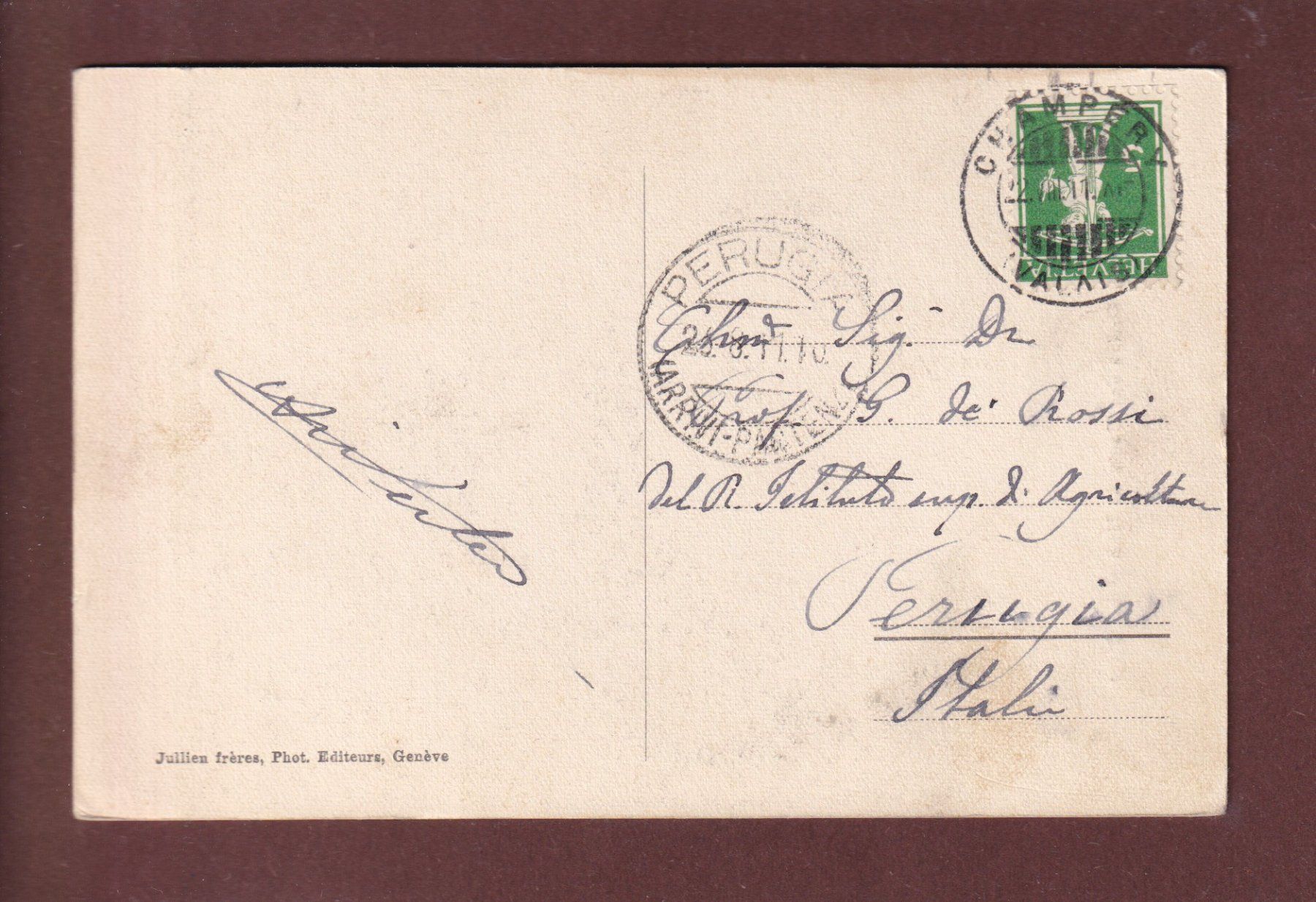 Cartoline postali: DENTS DU MIDI - Le Doigt - 1911 – Usato da Pully venduto da nicecards 1