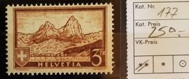 W) 177, Gebirgslandschaft Mythen, postfrisch Kt. 250.-