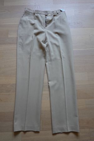 Hose: elegante beige Stoffhose von delmod - 40 - Stoffhose