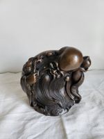 Chinesischer Glücksgott Shou Metall Bronzeoptik Figur