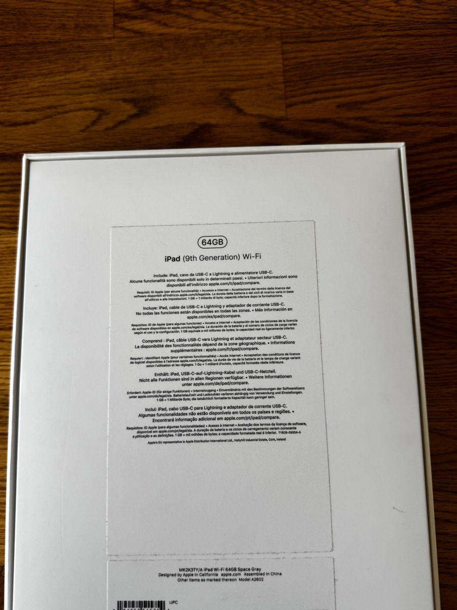 Apple Tablet PC: iPad 9th Gen Wi-Fi 64GB Space Grey – Usato da Zug venduto da CutOne87 6