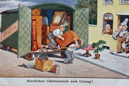 Künstler - Glückwunsch zum Umzug, Züglete, Humor