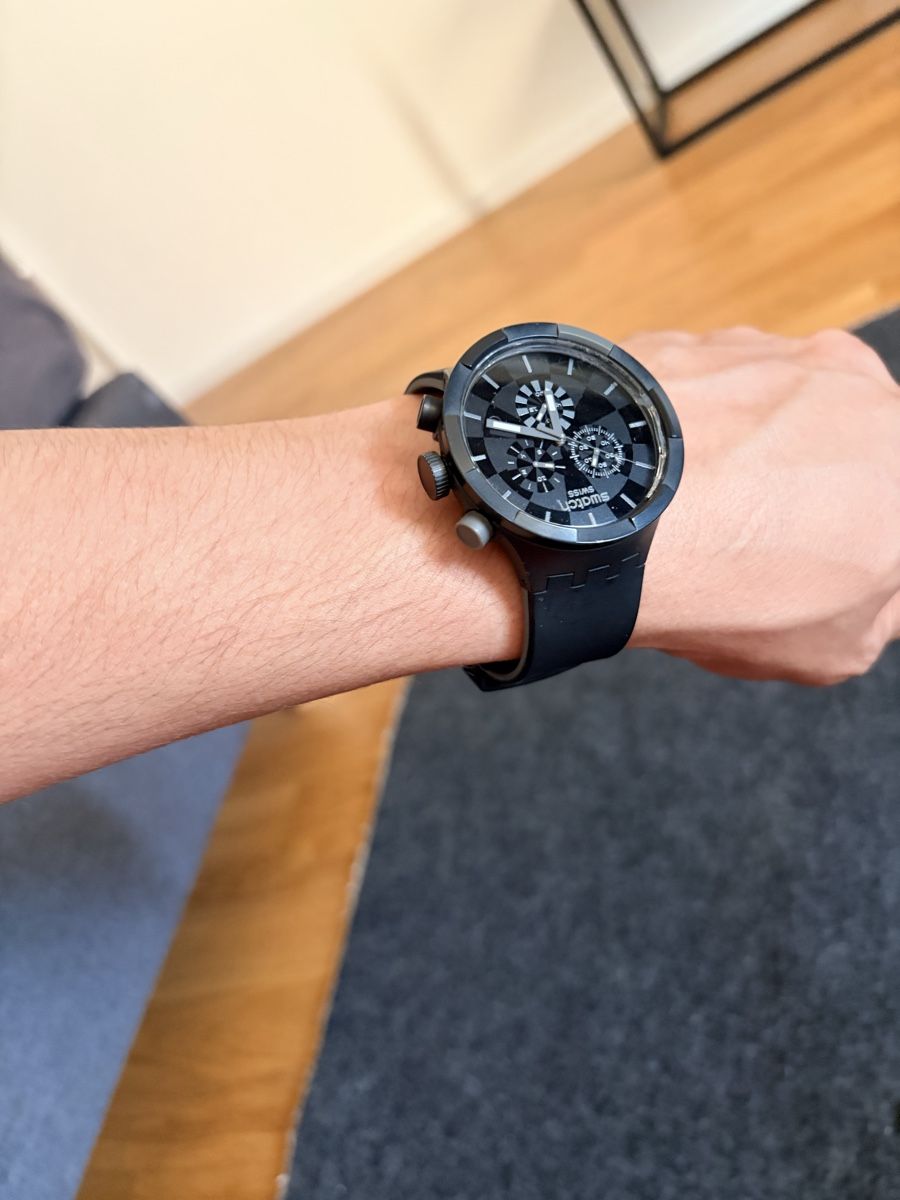 Swatch Orologi: Swatch BIG BOLD "Checkpoint Black" Chronograph – Usato da Kriens venduto da Waqas.naseer