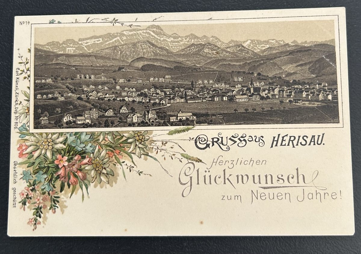 Cartoline postali: Gruss aus Herisau Litho  – Usato da Horw venduto da Tellbub