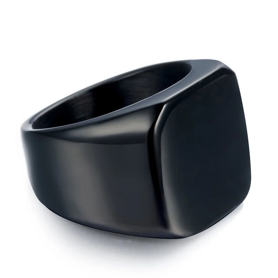 Anelli: Square Black Ring for Men – Nuovo e nell'imballaggio originale da Aarburg venduto da StavFashion 3