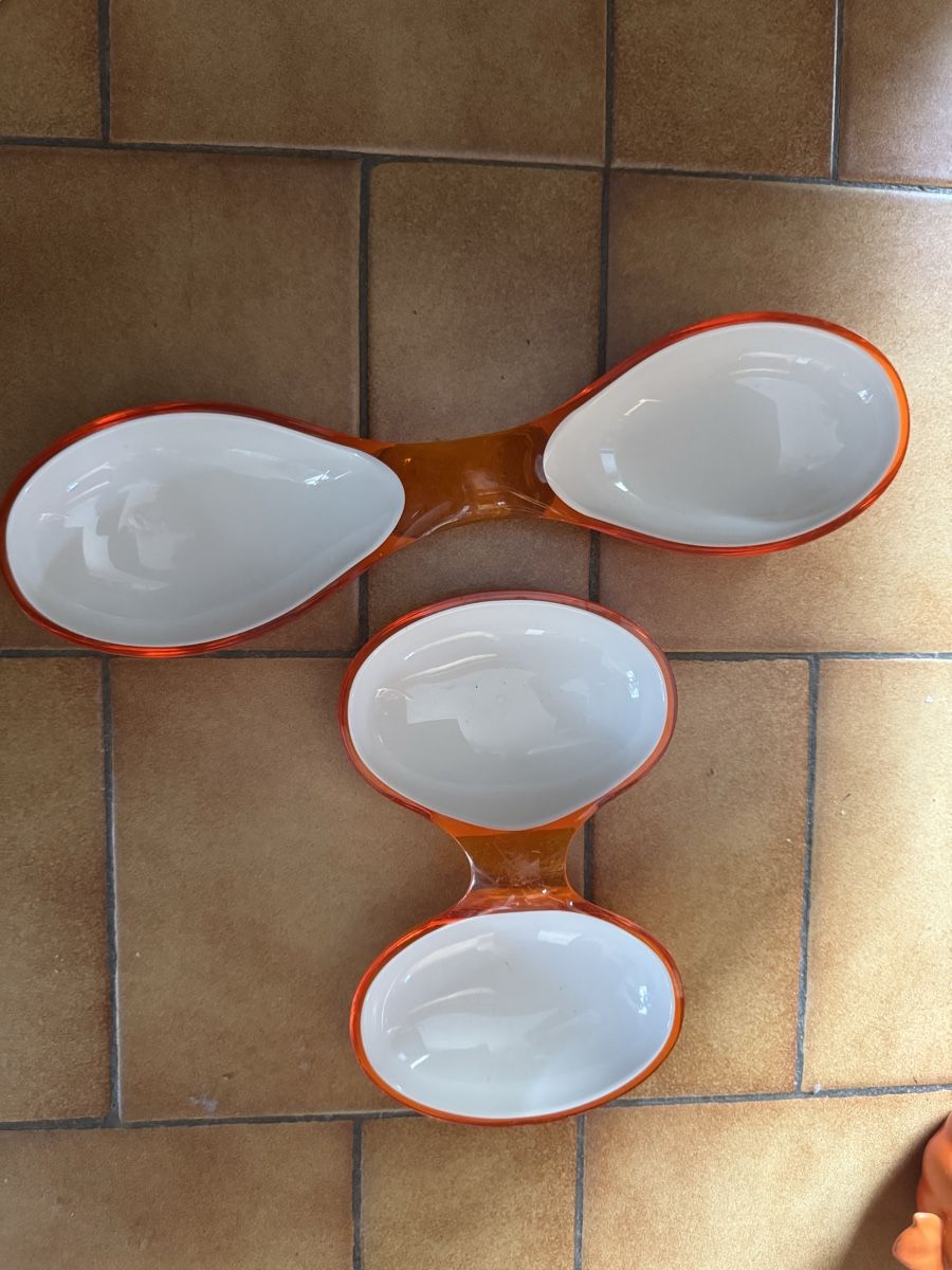 Piatti di portata: Coupe apéritif orange et blanche  – Usato da Veyrier venduto da kimedovapa 1