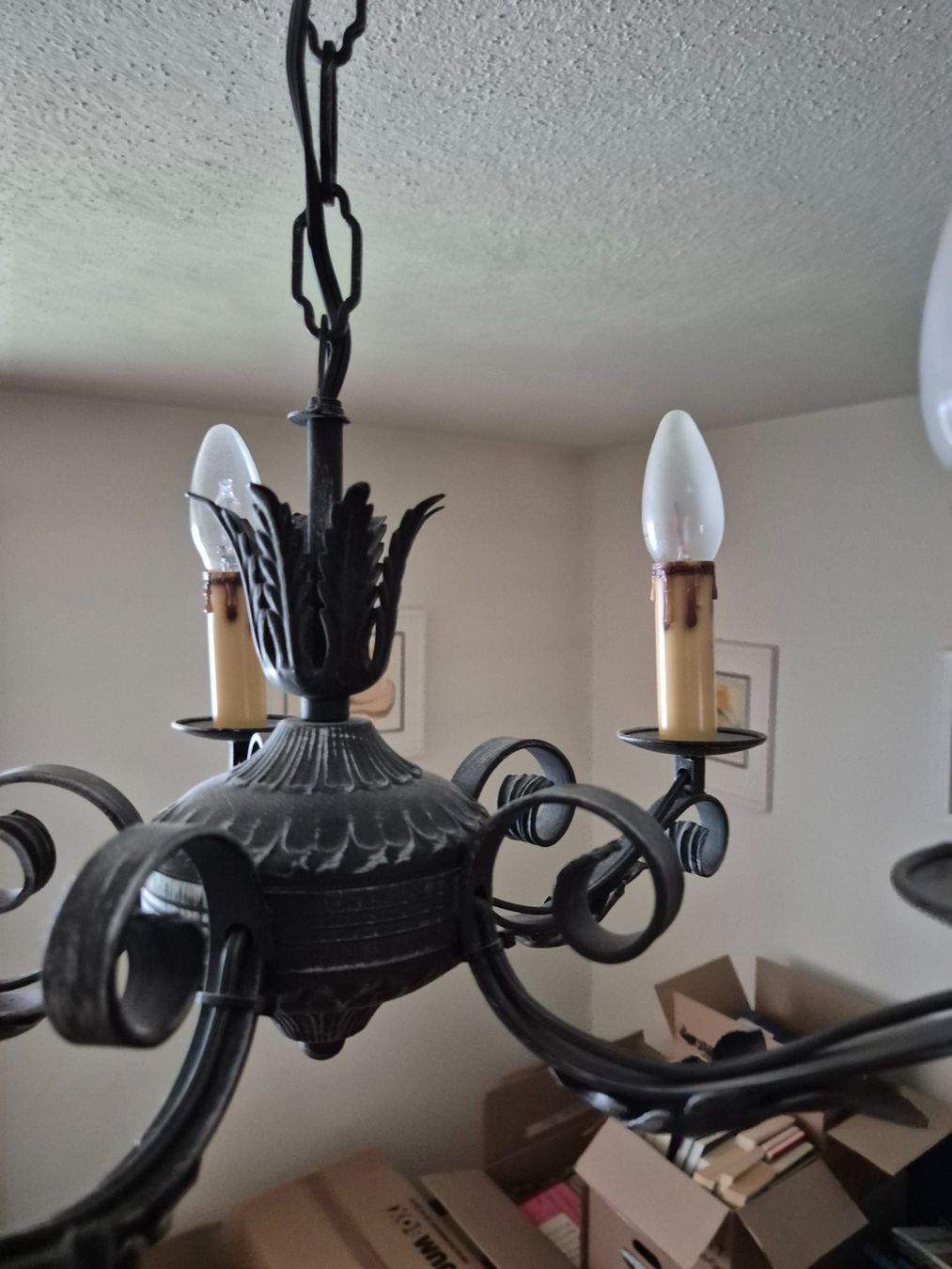 Lampadari & plafoniere: Schmiedeiserner Kronleuchter 5-flammig, schwarz – Usato da Steinach venduto da ACMO32O 4