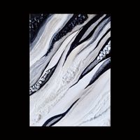 Tableau abstrait noir blanc et gris texturé