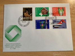 Sondermarken FDC Ausgabetag 9.3.1981 Schweiz 🇨🇭