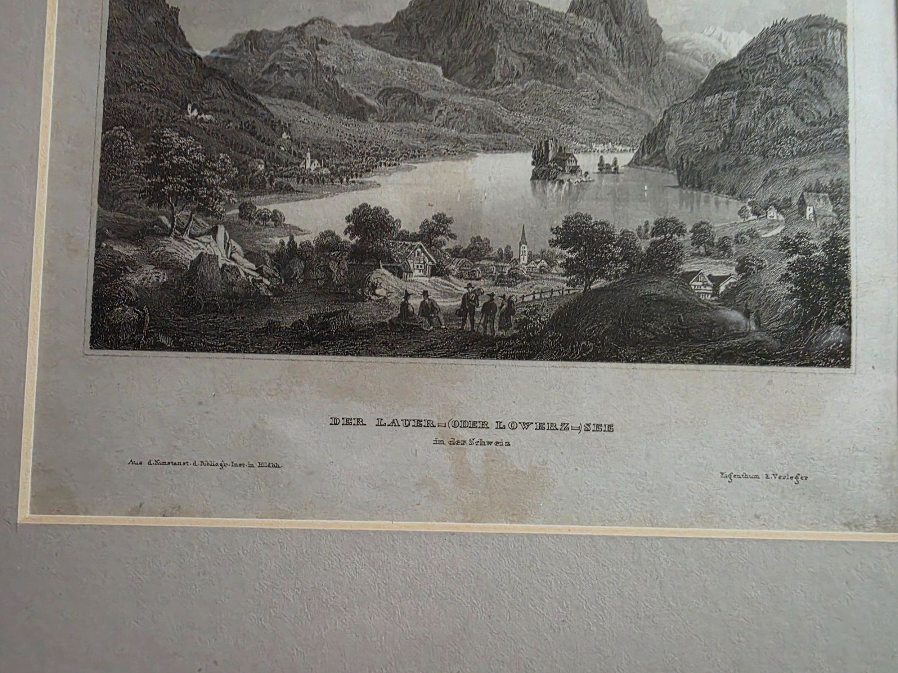 Stiche: Stich - Der Lauer- (oder Lowerz) See - wohl 1425 – Gebraucht aus Walterswil BE von Lonitti 3