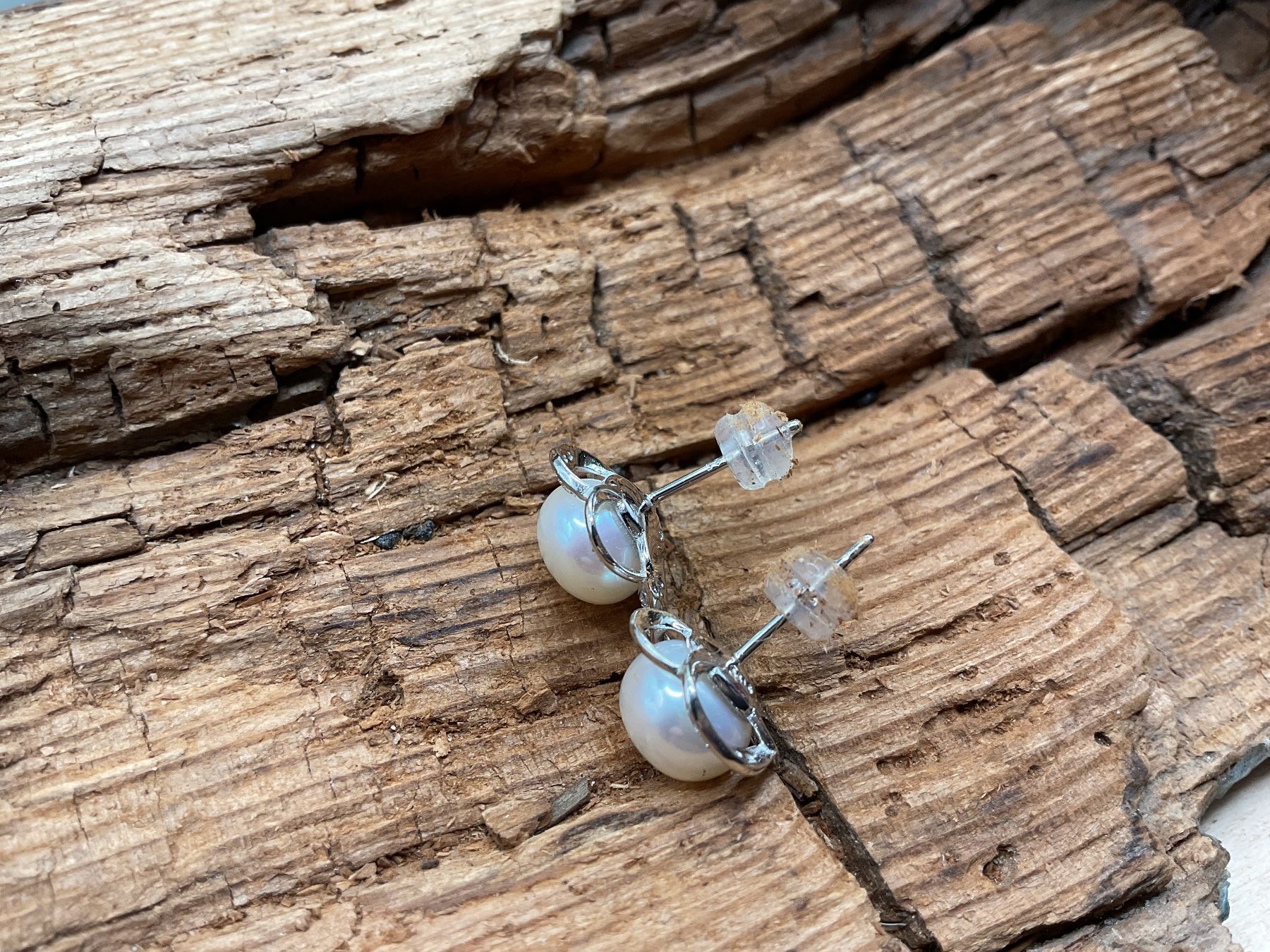Orecchini pendenti & Orecchini a lobo: Ohrstecker Süsswasserperlen in Sterlingsilber – Usato da Luzern venduto da S.Kern01 3