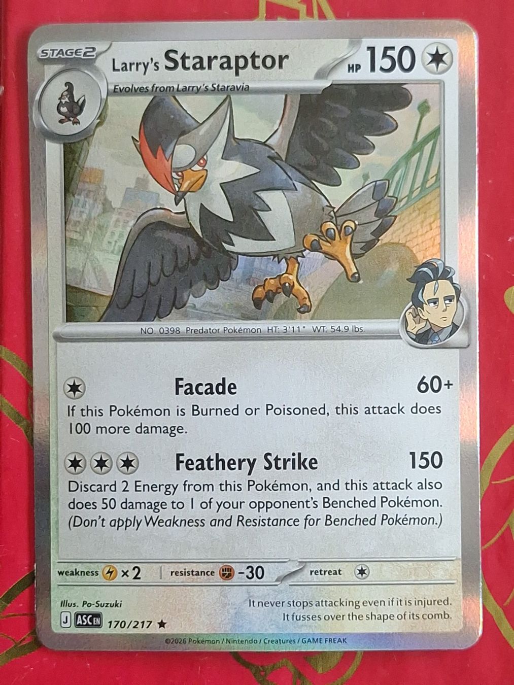 Pokémon Carte collezionabili: Larry's Staraptor Holo - Ascended Heroes – Usato da Altstätten SG venduto da GGsGameshop