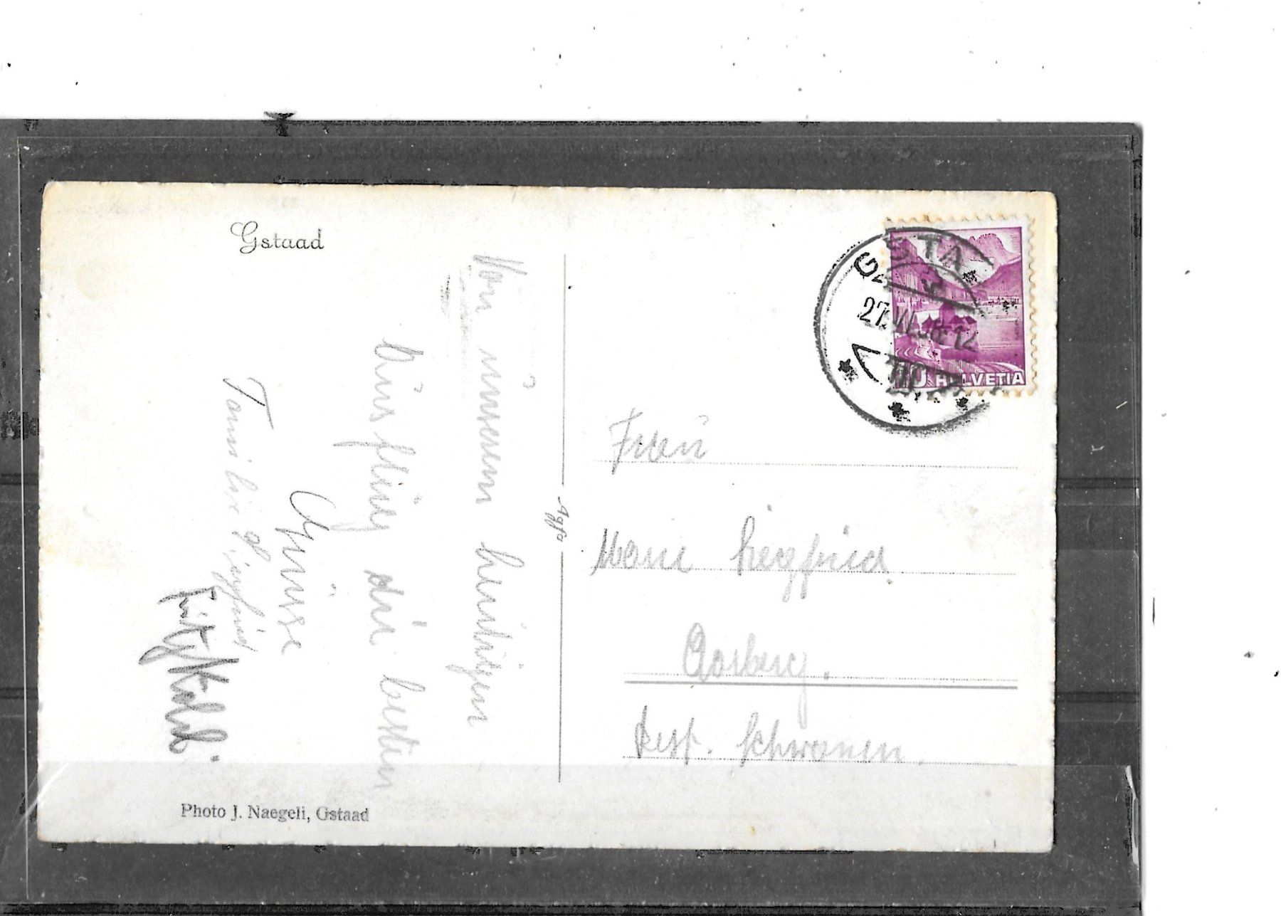 Ansichtskarten: BE Gstaad 1938 Teilansicht – Gebraucht aus Schocherswil von Wilare 1