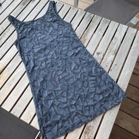 🐸 NILE LONG TOP TUNIKA TRANSPARENT S NACHTBLAU