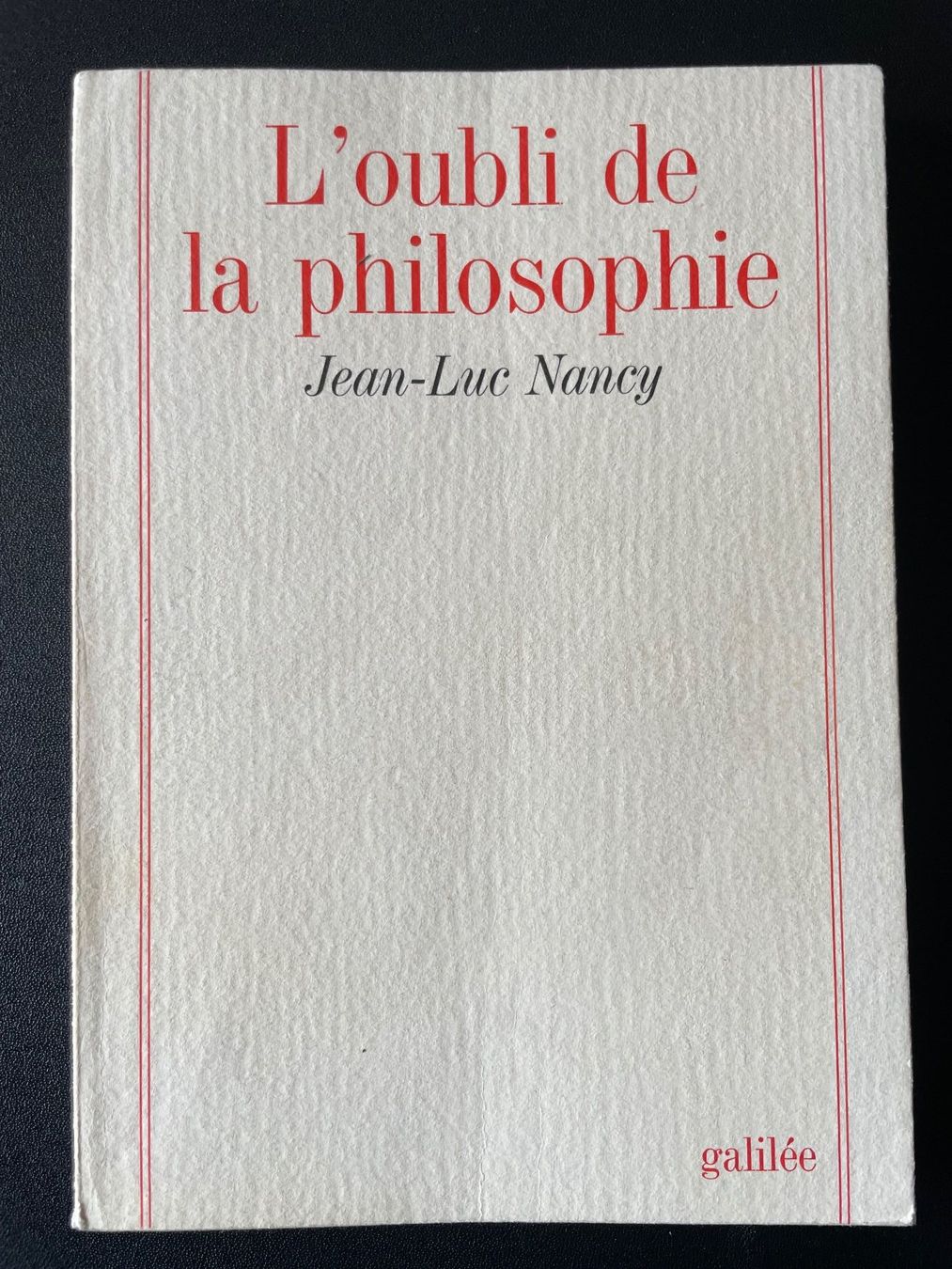 Libri: L'oubli de la philosophie – Usato da Zürich venduto da bri_pt8h
