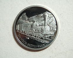 Gedenkmedaille Eisenbahn - Spanisch Brötlibahn