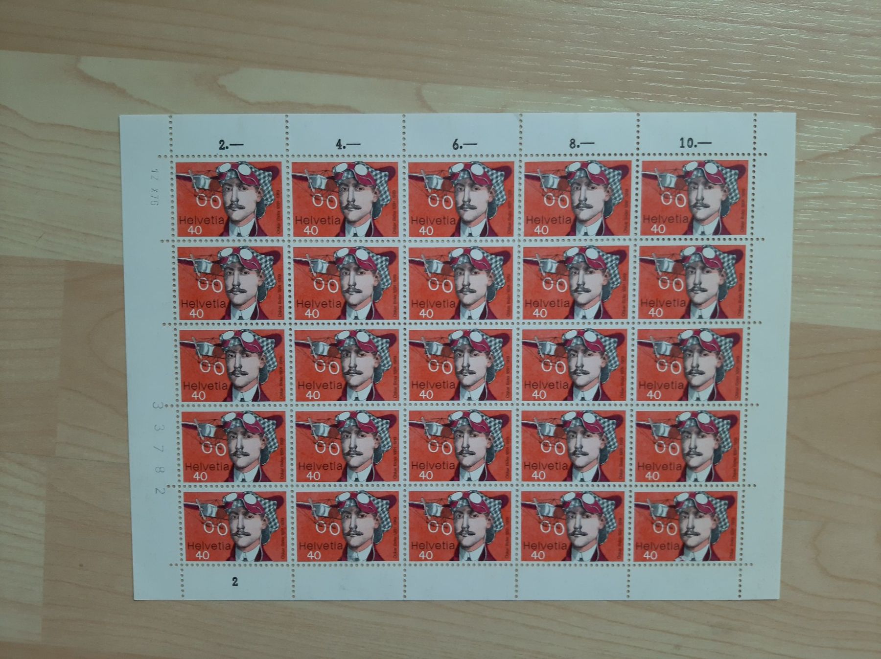 Tutti i francobolli: Briefmarkenbogen Oskar Bider 1975 – Nuovo (secondo la descrizione) da Wildhaus venduto da Bpurple