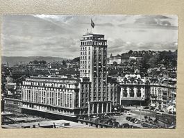 Alte Ansichtskarte von Lausanne, La Tour Métropole-Bel‘air