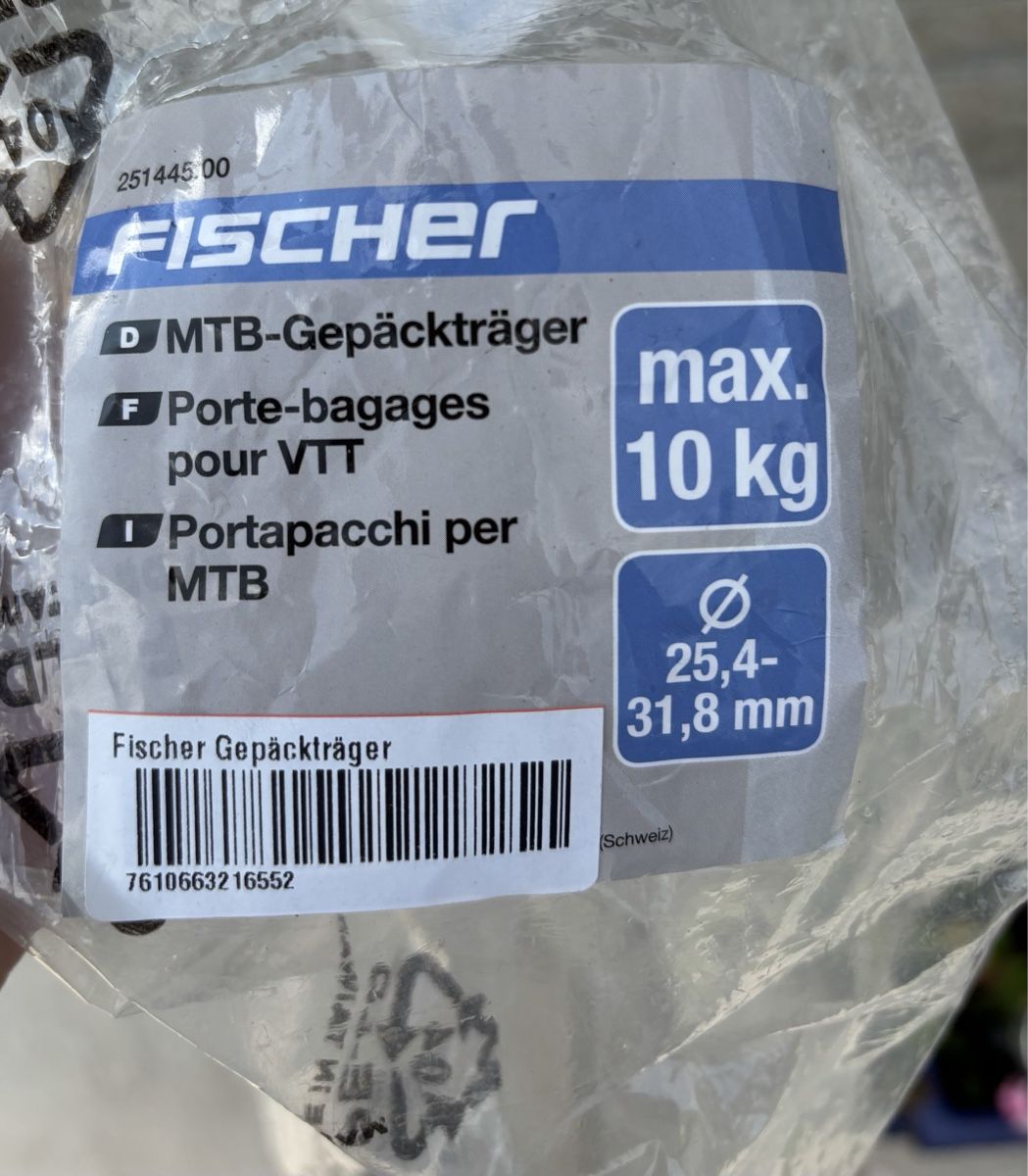 Fischer Pezzi di ricambio: Fischer MTB Gepäckträger Schwarz | NEU – Nuovo (secondo la descrizione) da Suhr venduto da twt_gb7n 7