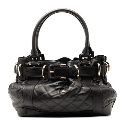 BURBERRY Beaton Tote Schwarz Leder Steppung Bag NP 1750.-