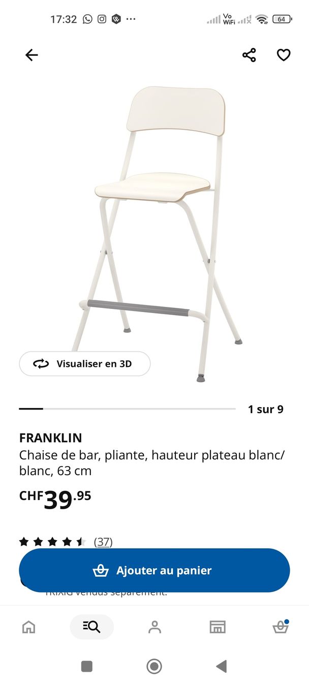 Ikea Sgabelli: deux tabourets de bar – Usato da Bussigny venduto da Brettinette 4