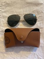 Sonnenbrille Ray-Ban Aviator Pilotenglas gold gebraucht