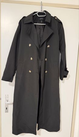 Schwarze Vero Moda lange Trenchcoat 