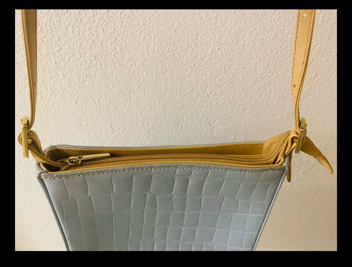 Borse da donna: MAIANI Ledertasche, echt Leder, blau, Vintage – Usato da Hergiswil NW venduto da sbrodego 1