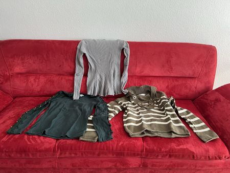 3er Set Damen Oberteile, Langarmshirts