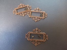60x Etikettenhalter Retro Vintage / Porte-étiquette Rétro