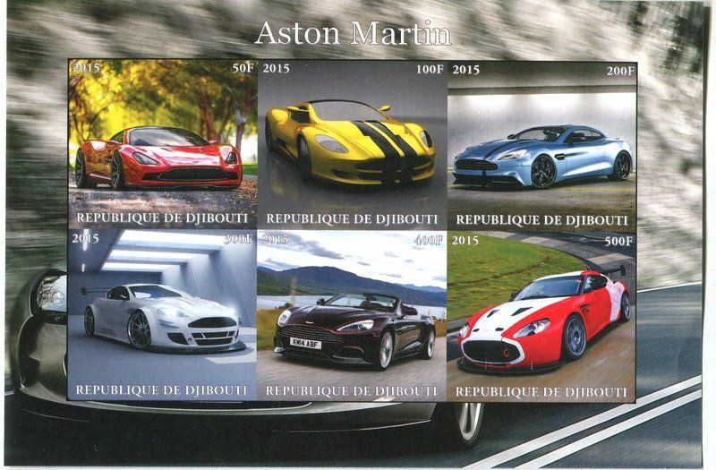 Tous les timbres: Block "Aston Martin". Dschibuti. – Neuf avec emballage d'origine à Basel par Butsch5