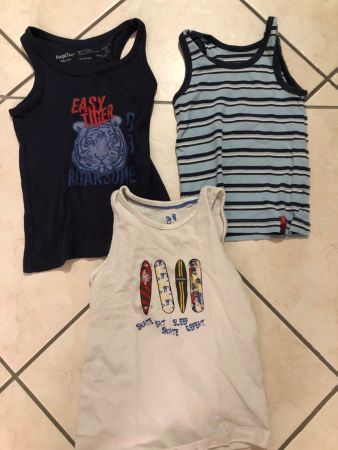 3 trägershirts grösse 98/104