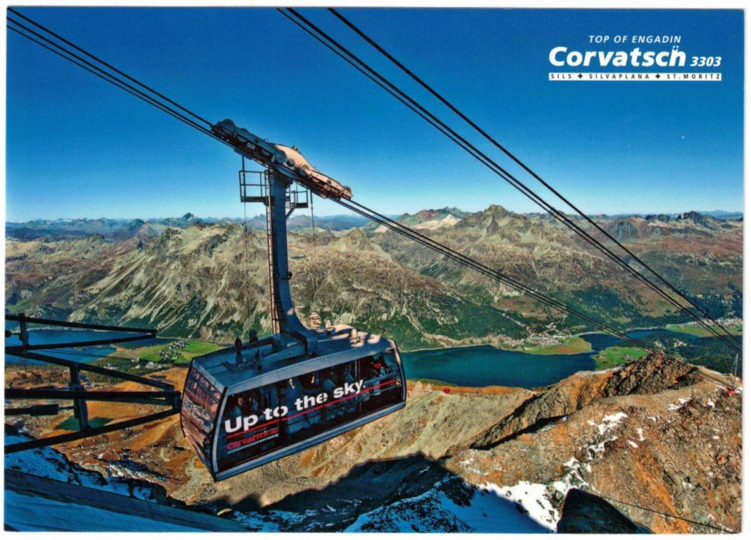 Ansichtskarten: Silvaplana - Luftseilbahn Corvatsch – Gebraucht aus Binningen von Mountainrider